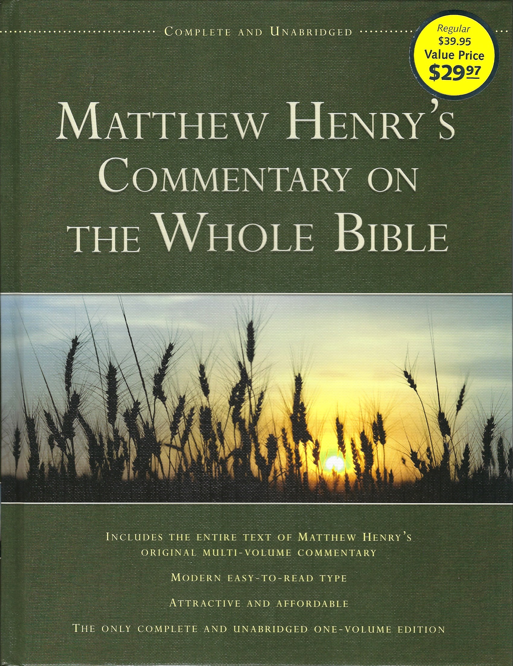 MATTHEW HENRY'S COMMENTARY Matthew Henry